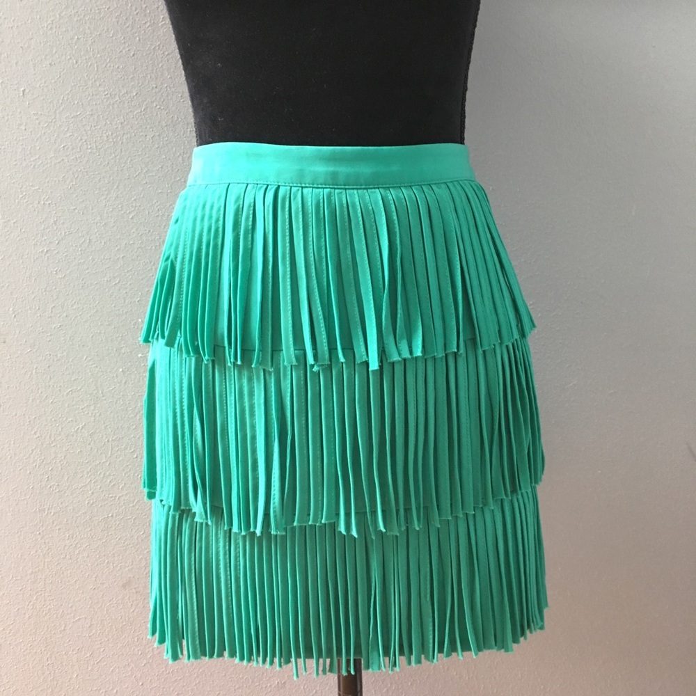 ZARA Fringe Mini Skirt - Picture 2 of 7